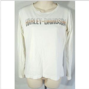 HARLEY DAVIDSON White Studded Bling Shirt York PA